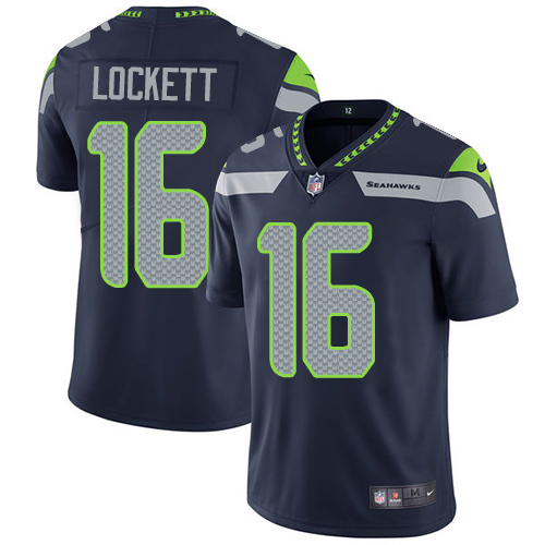 2019 Men Seattle Seahawks #16 Lockett blue Nike Vapor Untouchable Limited NFL Jersey